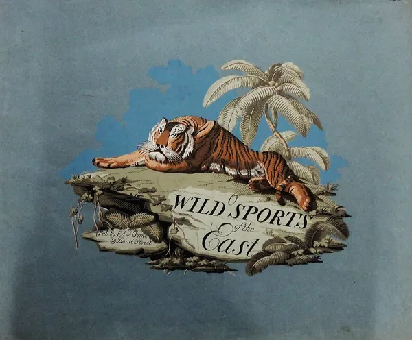 Edward Orme (publisher), Wild Sports of the East, design for frontispiece, watercolour and gouache on grey paper, 48cm x 58cm.; together with Peacock