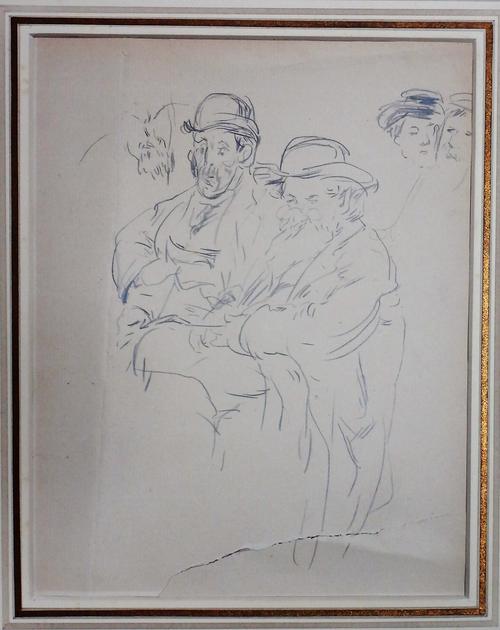 Attributed to Gwen John (1876-1939), Figure studies, pencil, two pages from a sketchbook, unframed, each 23cm x 18cm.
