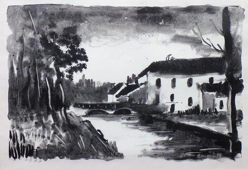 Maurice de Vlaminck (1876-1958), Le Moulin de la Naze, lithograph, 1925, 19cm x 28cm.Provenance: with Folio Fine Art Ltd. DDS