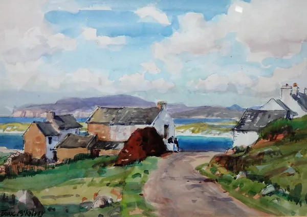Follower of Frank McKelvey (1895-1974), Irish landscape, watercolour, bears a signature, 25.5cm x 36.5cm. DDS