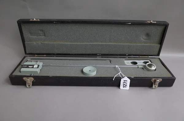 An Allbrit planimeter, 40cm, in a fitted case and four further cased planimeters. (5)