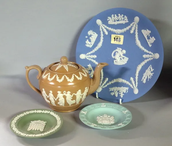 A large quantity of mostly Wedgwood jasper ware, to include; plates, dishes, vases, teapots (qty).
