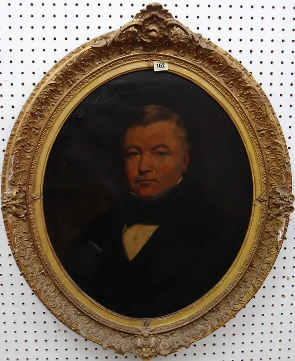 English School (19th century), Portrait of a gentleman, oil on canvas, oval, inscribed Painted 1841 aged 60 on reverse, 60cm x 49cm.