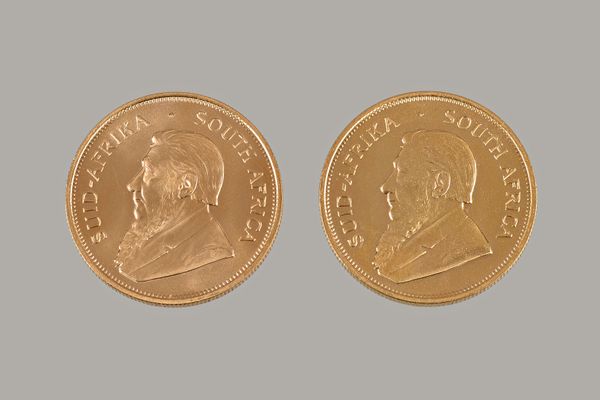 Two Krugerrands 1980 and 1981, (2). Illustrated