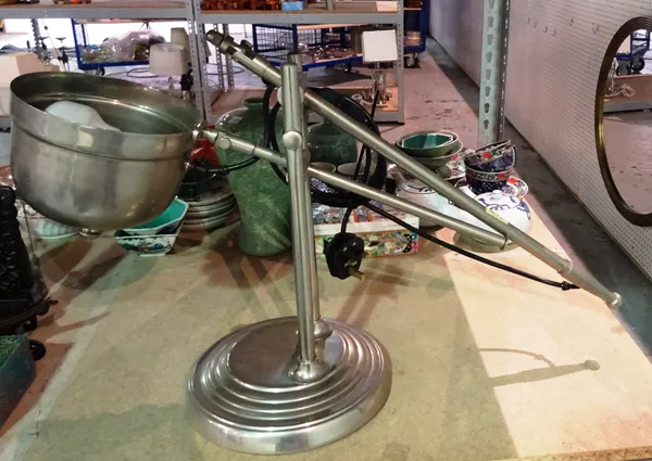 A 20th century chrome adjustable table / reading lamp.