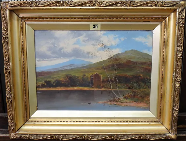 English School (c.1900), Loch scene, oil on canvas, 25.5cm x 34.5cm