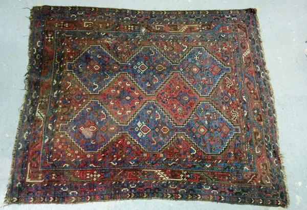 A Shiraz rug, 196cm x 160cm.