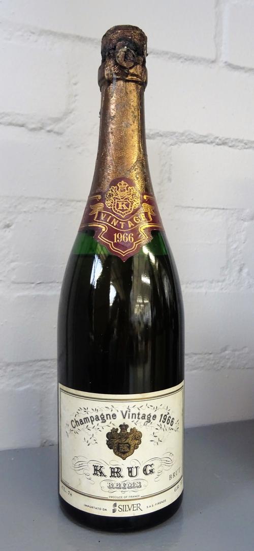 One bottle of 1966 Krug Vintage champagne. (Level at mid shoulder).