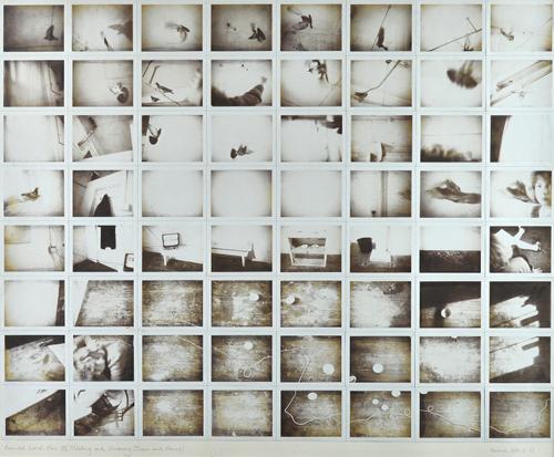 HANNAH COLLINS  (b.1956)  Animated Sound Piece VII Waking and Dreaming (Traces and Romans) 1983: 64 images 7cm x 9cm, mounted, titled, signed and date