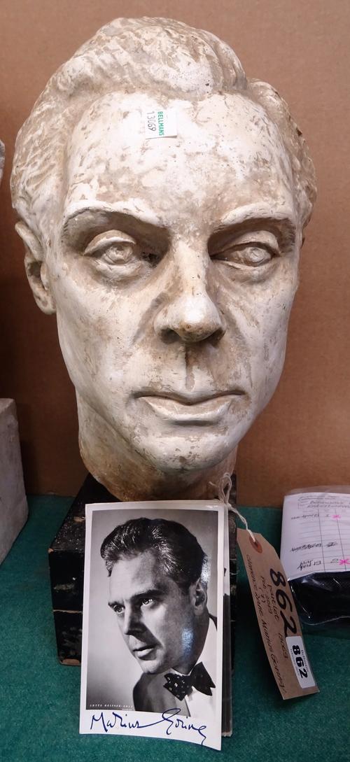 Attributed to CLEMENCE DANE (born Winifred Ashton, 1888 - 1965):  A THEATRICAL COLLECTION:  seven terracotta and plaster busts, mostly head and should