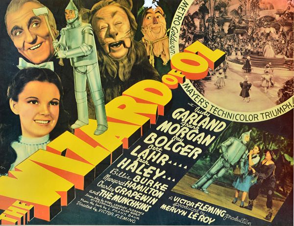 WIZARD OF OZ:  MGM, 1949 re-release, title lobby card, Loew's Incorporated 1949 copyright lower r.h, numbered 49 / 140 lower r.h, together with a 1967