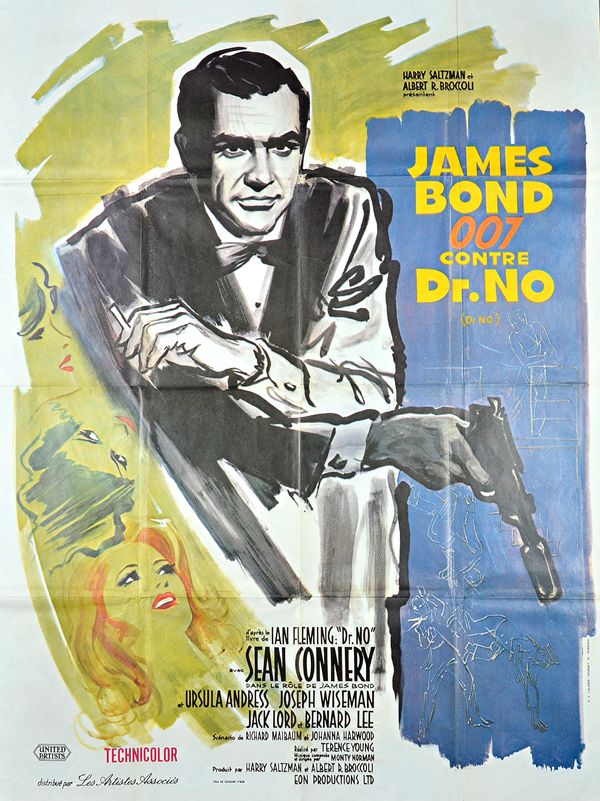 DR. NO:  Eon Productions / United Artists, 1962, French Grande film poster, 159.5cm x 119.5cm, printed S.E. Lalande-Courbet 91 - Wissous, vias de cens