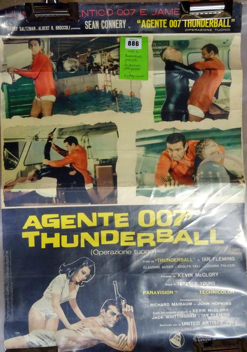THUNDERBALL:  Eon Productions / United Artists, 1965, a set of eight Lobby cards, 28cm x 35.7cm, printed USA., 65 / 372 lower r.h. margins, unframed;