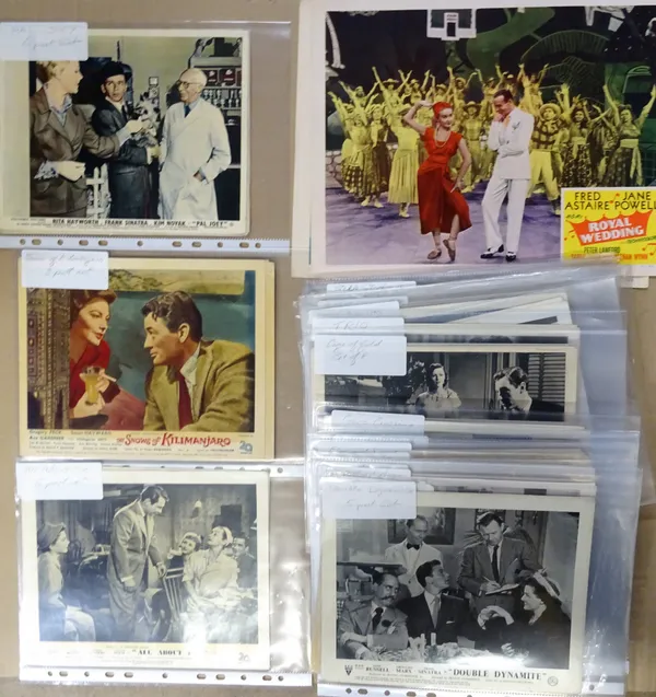 VINTAGE LOBBY CARDS, 1950s:  eighteen sets of eight lobby cards, black and white / colour, 20.5cm x 25cm, includes two colour for 'Macao', RKO Radio P