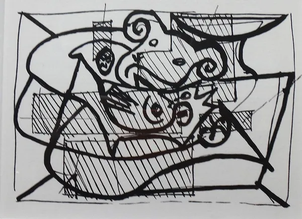 After Pablo Picasso, Abstract design; Lamp & Goat's head; Faces; Still life with fish; Double Portrait I; Cubist still life; Still life of fruit; Two