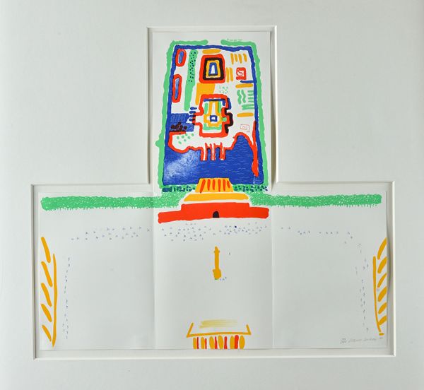 David Hockney (b.1937), Red Square and the Forbidden City, from China Diary (1982), colour lithograph, signed, numbered 542/1000, dated '82, irregular