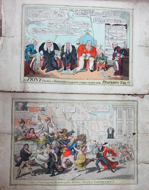 J. Sidebotham (publisher), City Scavengers cleansing the London streets of impurities; The Privy Council, or necessary arrangements to supply a substi