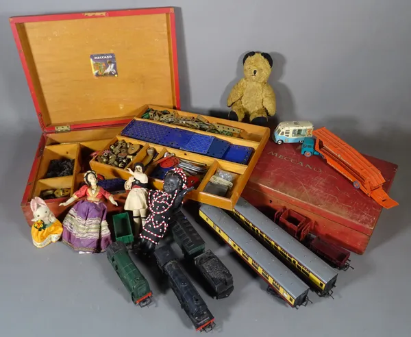 A quantity of Meccano and pre-war Meccano and sundry toys, (qty).  S3B