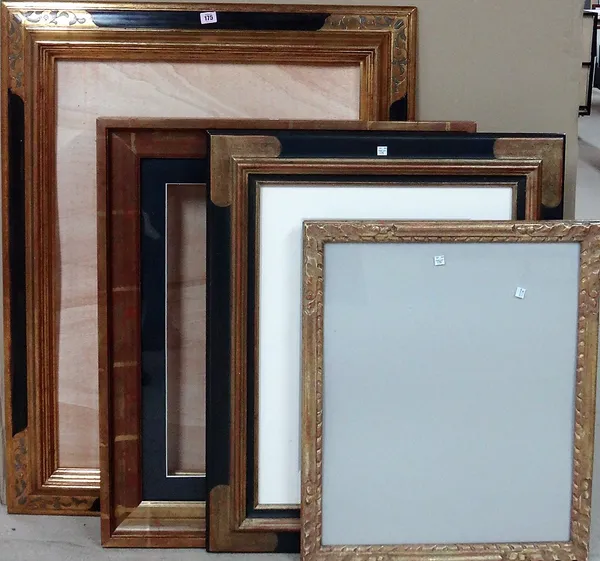 A group of four modern gilt plaster and painted frames, (4).  A8