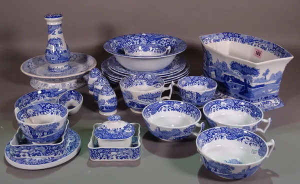 Ceramics, including; a quantity of Spode and other blue transfer decorated ceramic plates and sundry, (qty).  S3B