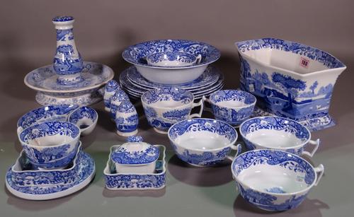 Ceramics, including; a quantity of Spode and other blue transfer decorated ceramic plates and sundry, (qty).  S3B