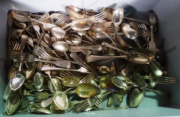 A quantity of silver plated flatware of various designs, (qty).  S4T  1613