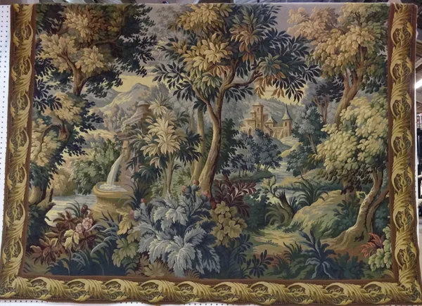 Two machine made tapestries with landscape scenes, each 135cm x 180cm, (2). ref unknown   M5