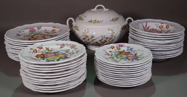 A quantity of Spode floral part dinner wares, (qty).  S3M