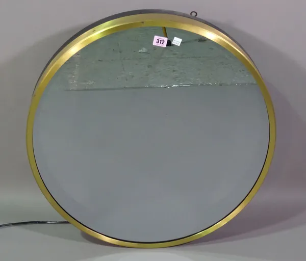 A 20th century back lit circular mirror, 61cm diameter.  I6
