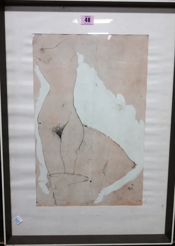 After Egon Schiele, a group of three prints, various sizes.(3)  K1