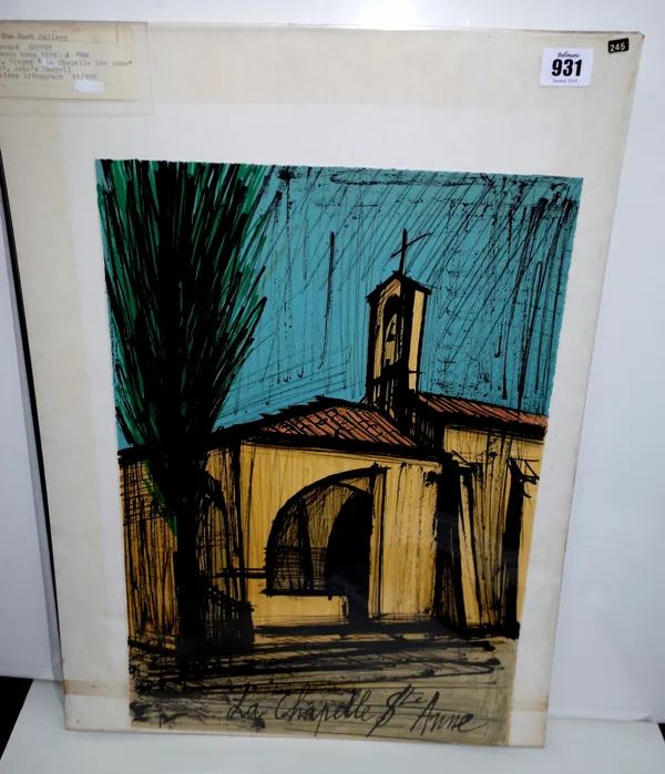 Bernard Buffet (French 1928-1999), St Tropez La Chapelle Ste Anne, colour lithograph, unsigned, approximately 47 by 32cms; and another by the same art