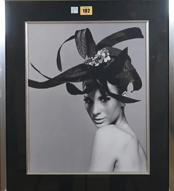 FINE ART PRINTS:  a group of three black and white photographs, includes a portrait of Audrey Hepburn, V-J Day Kiss Times Square, 47.5cm x 46.5cm, and