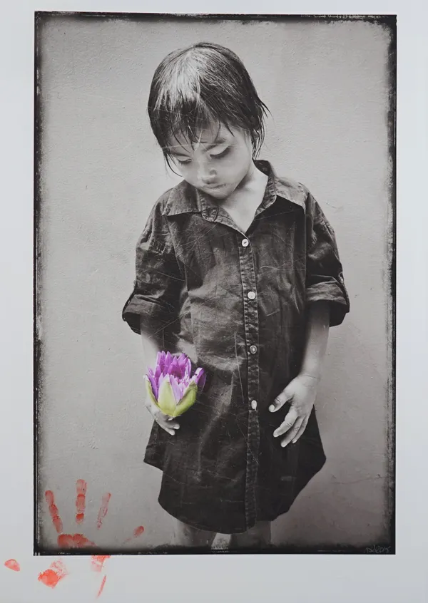 NICK ROSS  (Contemporary)  Children's Portraits, 2015:  a group of ten pigment prints, initialled, dated lower r.h., mostly 50cm x 34cm, unframed.  (1