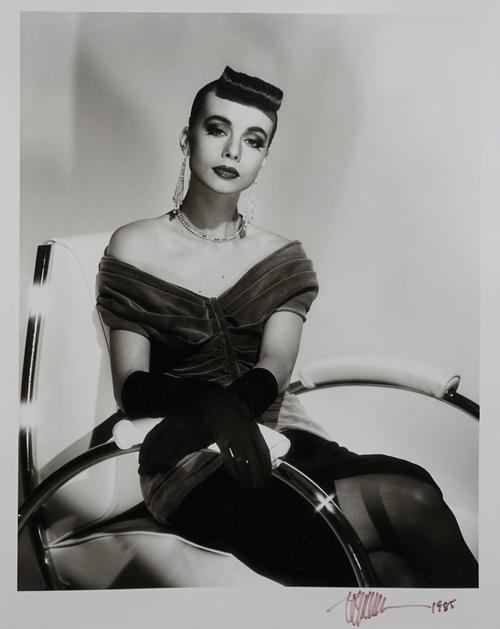 TERENCE DONOVAN  (1936 - 1996)  Untitled female portraits, 1985.  two gelatin silver prints, signed, dated lower r.h. margins, photographer's stamps a