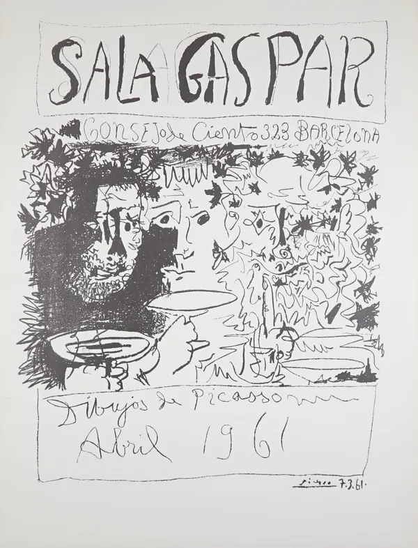 PABLO PICASSO, EXHIBITION POSTERS:  a group of three, 'Sala' Gaspar, Barcelona', 1961 / 1971. two Consejo de Cliento, 323 Barcelona, Abril, 1961, 89.5