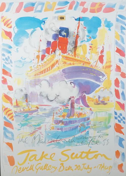 EXHIBITION POSTERS:  a group of four, includes Scarfe at the NPG, 1998 - 1999, design Simon Loxley, printed BAS., 80cm x 60cm: La Olas Artfair, 71cm x