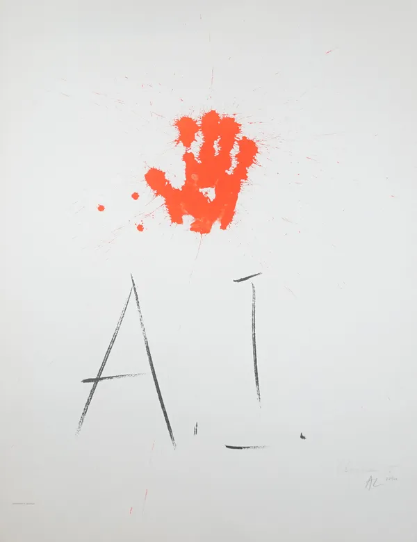 ALEXANDER LIBERMAN (1912-1999),  Amnesty International, offset lithograph, signed and numbered 85/100, unframed, 84.5cm x 63.5cm.