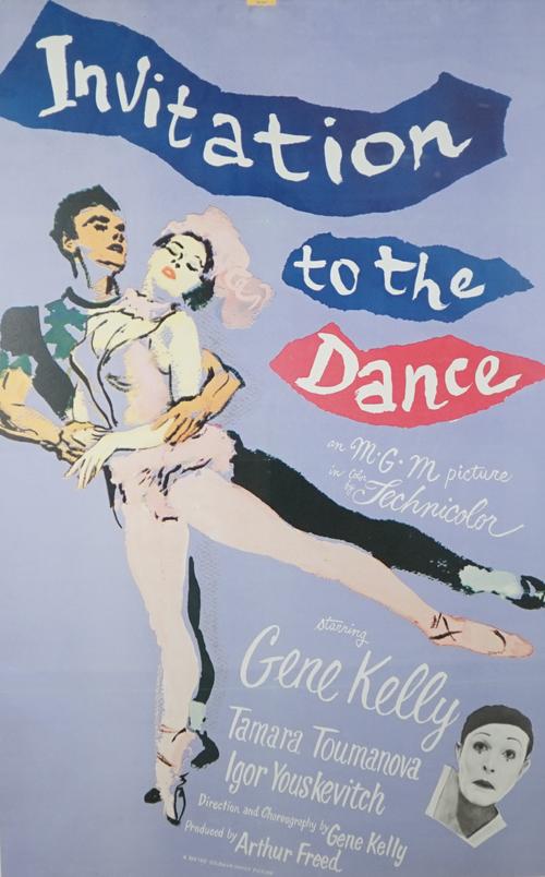 MUSICALS:  a group of six film posters and lobby cards, 1940s - 50s;  comprising 'an Invitation to the Dance', MGM, 1956, US one-sheet, linen backed;