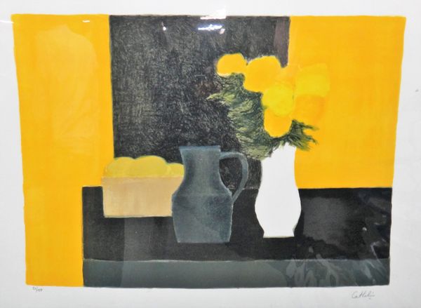 Bernard Cathelin (French, 1919-2004), Nature morte au vase Victoria colour lithograph signed, 52/150 48cm x 67cm; together with two further works by t