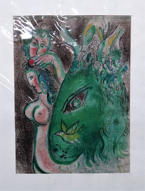 Marc Chagall (French, 1887-1985) The Green Horse, colour lithograph 34.5cm x 25.5cm