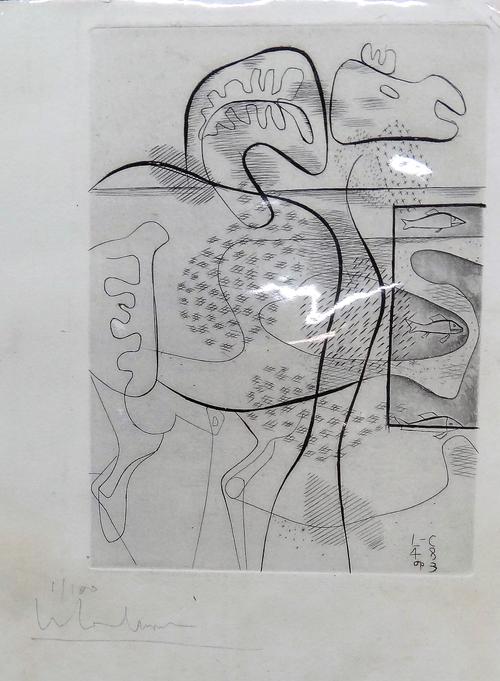 Salvador Dali (Spanish, 1904-1989), 'Much ado about Shakespeare: 'Troilius & Cressida', drypoint etching, indistinctly inscribed 17.5cm x 12.5cm. DDS