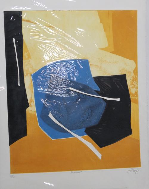 Bertrand Dorny (French b.1931), Port sunset, colour etching, signed and inscribed, 5/50, 59cm x 49cm.; together with a further work by the same hand.(