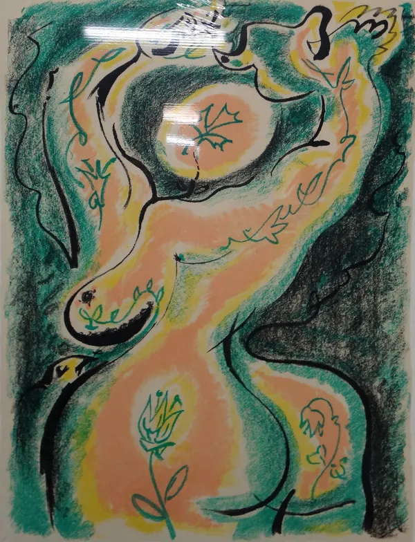 Andre Masson (French, 1896-1987), Metamophose, colour lithograph, signed, 93/100, 62.5cm x 48cm.; together with 'Les Amants Celebre' by the same hand.