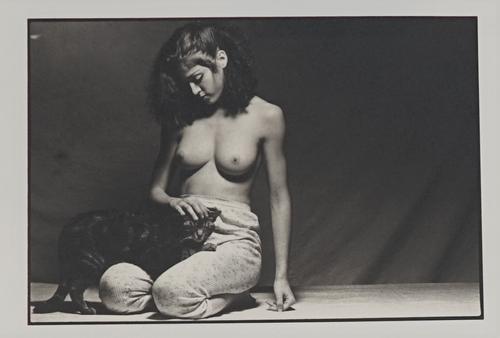 MARTIN SCHREIBER (b. 1946)   Madonna, New York City, A+B, 1979.  2 torn gelatin silver contact sheets one of 16 images, the second of 17 images, 11cm.