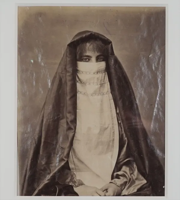 TANCREDE DUMAS  (1830 - 1905)  Femme de Nazareth, 1889, and Bethlemataine, 1889.  two albumen prints, mounted, titled, numbered, 20cm x 12cm, together