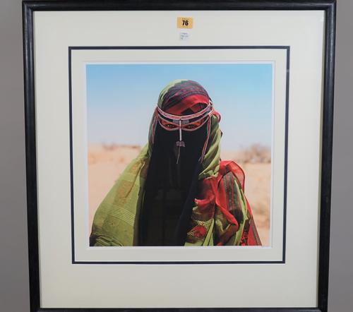 NICK ROSS  (Contemporary)  Yemen Female Portraits, 1990 - 2000, includes a pigment over platinum print, 37.5cm x 37.5cm, framed;  'Sheikh Obeid's Daug