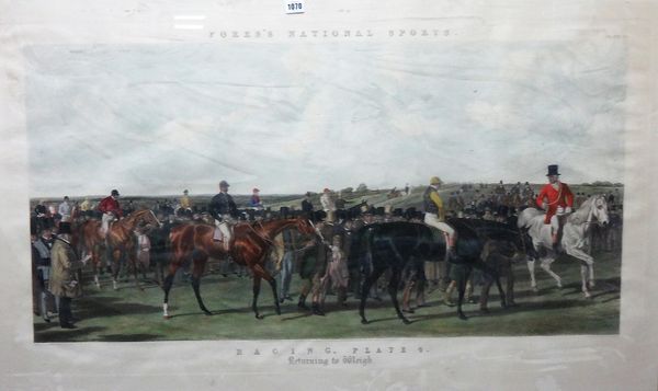 After J.F. Herring Snr, Fores`s National Sports - Racing Plate 3; Racing Plate 4; Steeple Chase Cracks, three aquatints with hand colouring, each appr