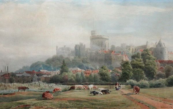 Ebenezer Wake Cook (1843-1926), Windsor Castle, watercolour, signed and dated 1874, 28.5cm x 45.5cm.