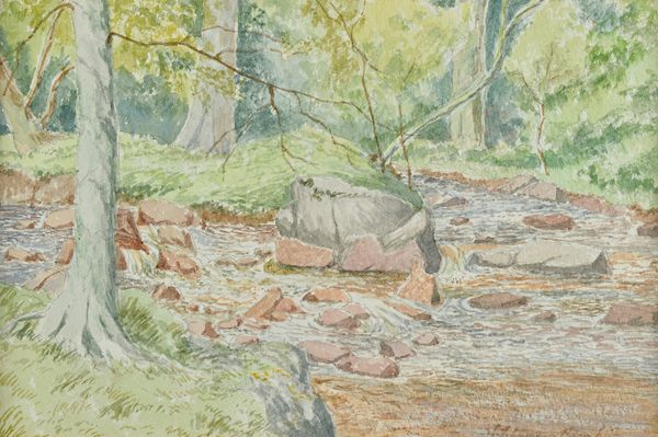 Samuel John Lamorna Birch, (1869-1955), 'Lamorna Quay', watercolour, signed and indistinctly dated  19-5, 19cm x 27cm.; together with another watercol