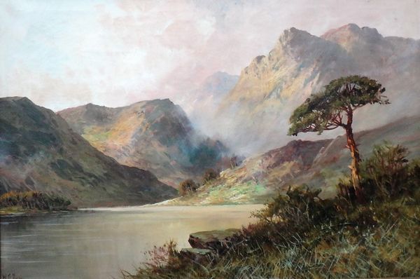 Montgomery Ansell (20th century), Highland loch scene, oil on canvas, signed, 49cm x 74cm.